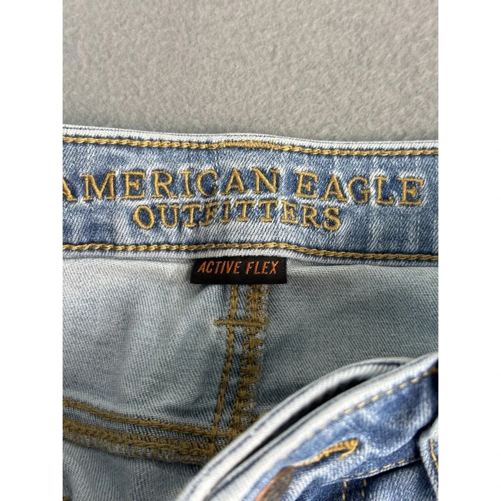 American Eagle Original Boot Jeans Mens 31x32 Light Blue Bootcut Active Flex